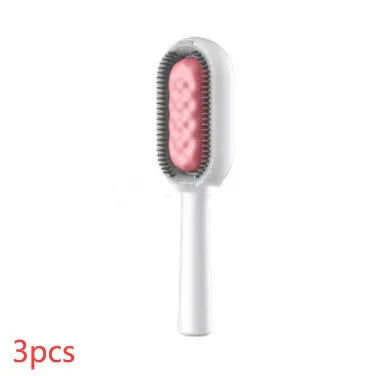 Green plastic pet grooming comb with disposable adhesive wipes for cat and dog hair removal.
