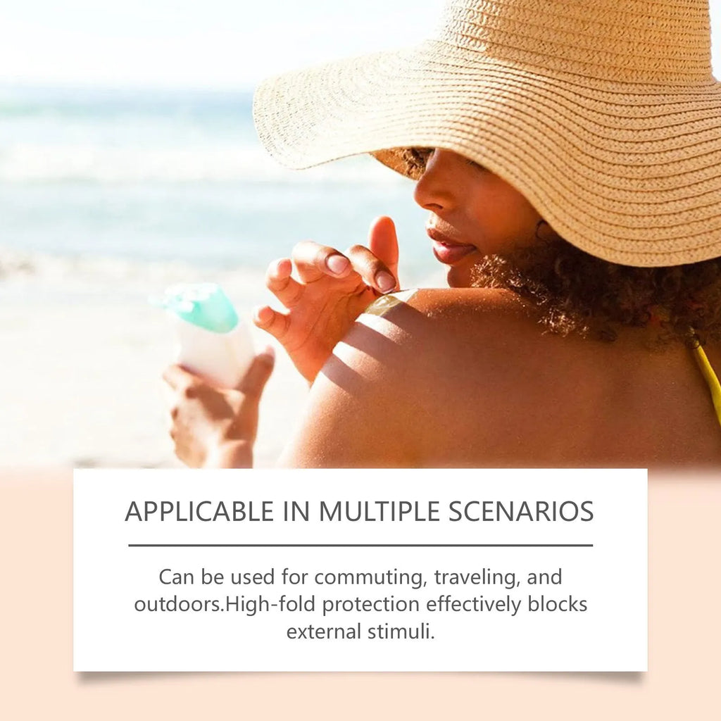50ml tube of sunscreen cream with titanium dioxide and hyaluronic acid for summer outdoor protection