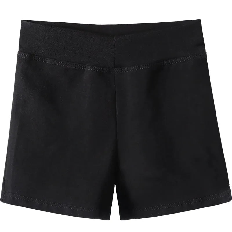 Black cotton ballet practice shorts for women in dance and fitness activities
