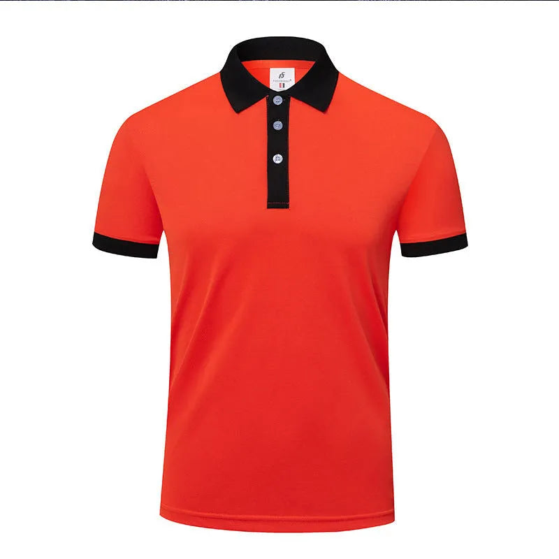 Business casual lapel t-shirt in viscose and polyester blend fabric with short sleeves and regular fit