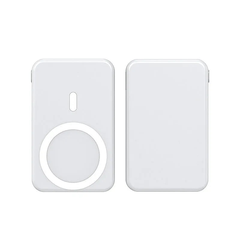 Ultra-thin wireless magnetic power bank for iPhone fast charging in black blue white colours