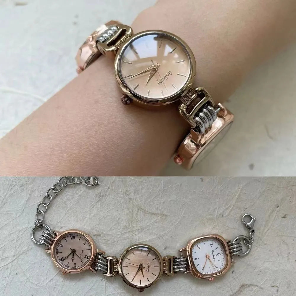 Purple vintage retro punk style men's watch with bracelet strap, one piece pack