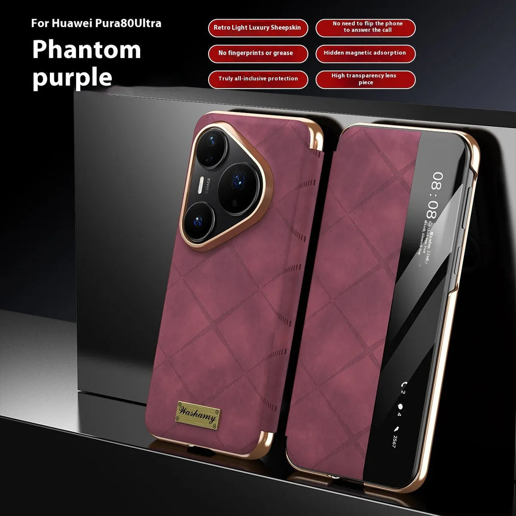 Electroplated diamond grid anti-fingerprint phone case for Huawei smartphones in three colour options
