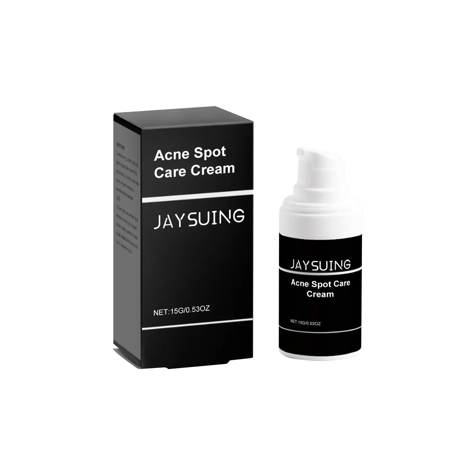 15g tube of acne cream with mint leaf, tea tree oil and aloe vera ingredients