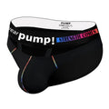 Men's modal briefs in black colour showing low-rise waist design and solid colour construction
