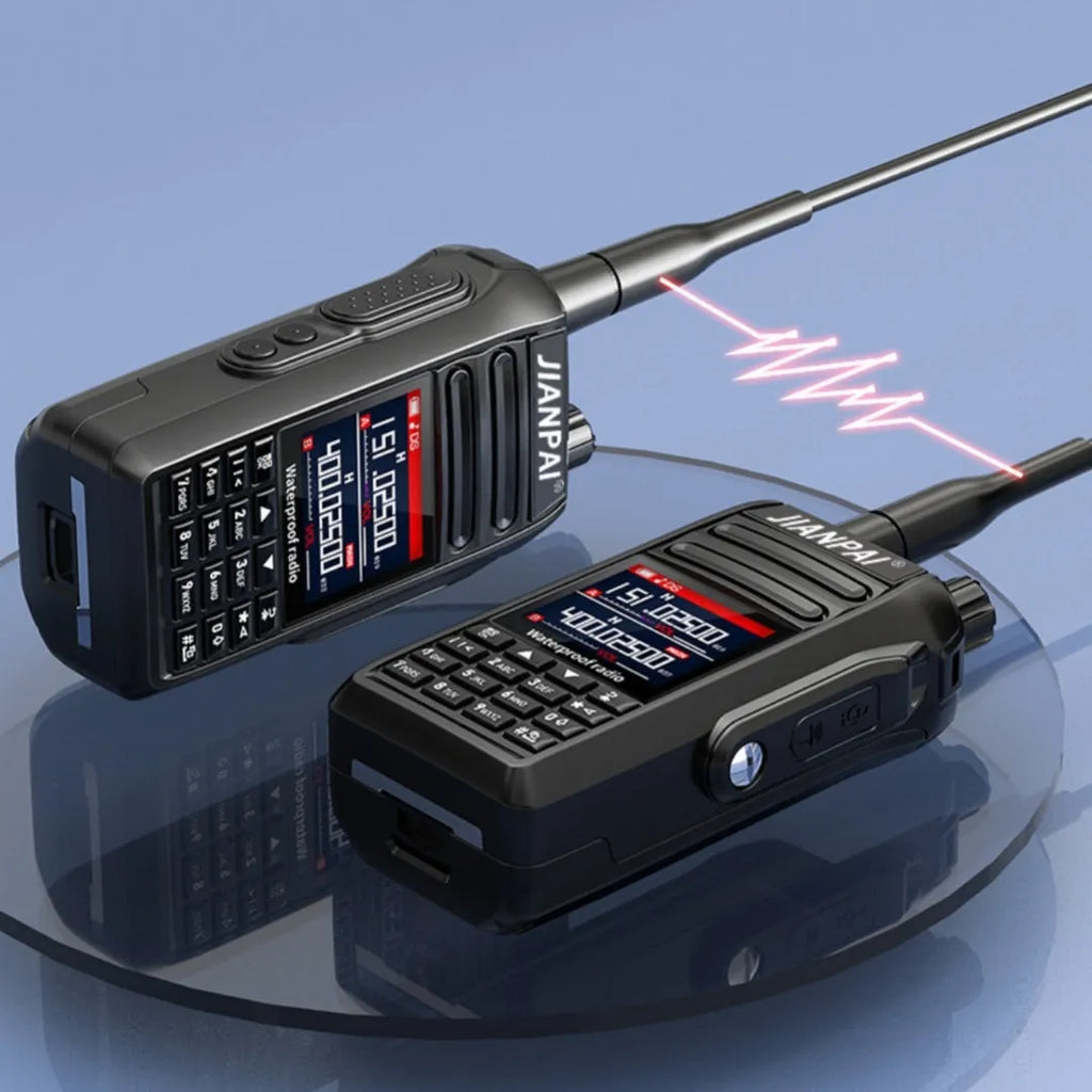 Interphone aviation headset with black plastic shell, dustproof function, and full band communication system