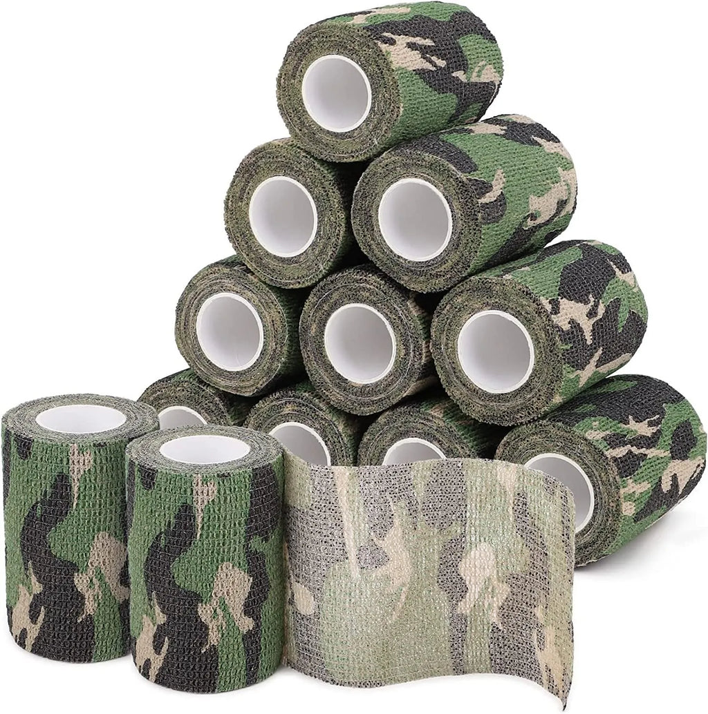 Camouflage elastic bandage roll for wrapping hunting camera legs and telescopic equipment