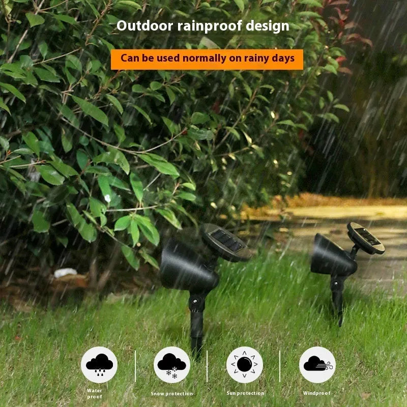 Solar lawn spotlight 4LED outdoor garden light 177x100mm for courtyard lawn decoration