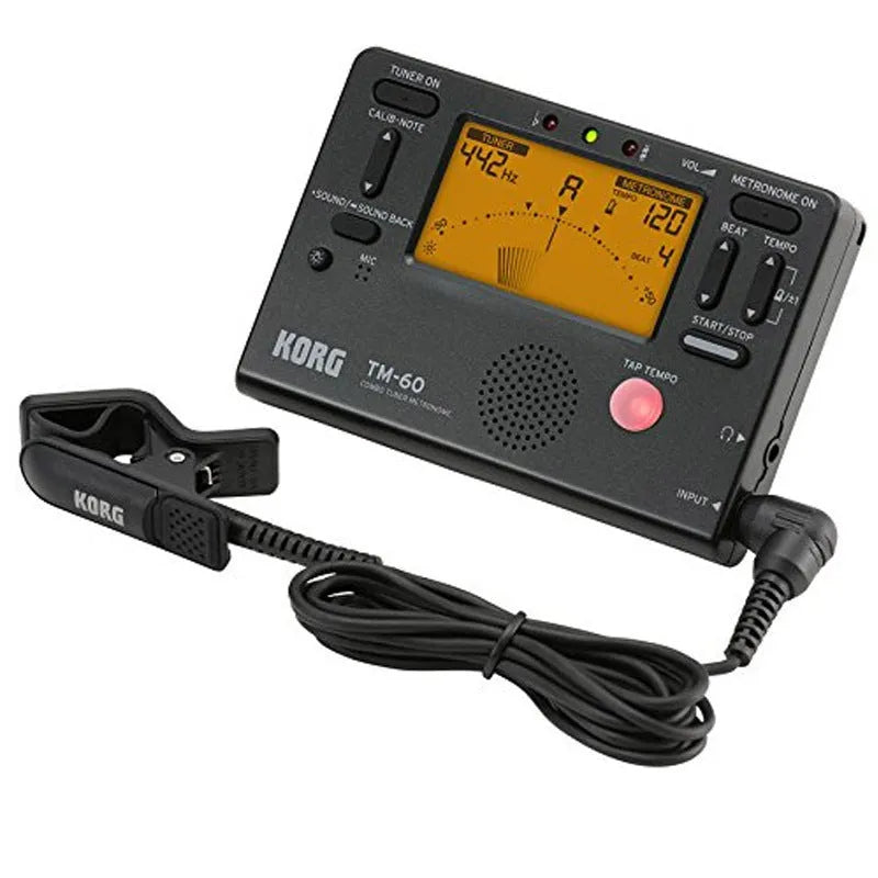 Tuner Piano Guitar Universal Metronome with digital display showing tempo settings and rhythm patterns