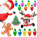 Magnetic reflective Christmas light bulbs with white honeycomb material for car and refrigerator decoration