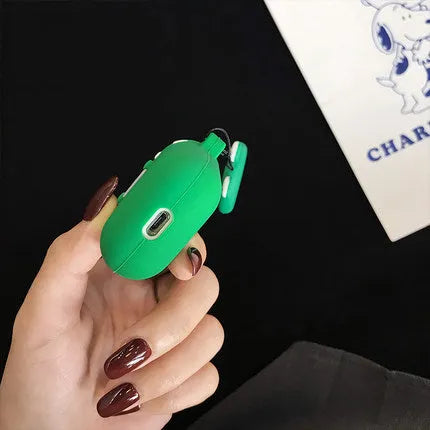Cartoon earphone box with cute animal cover in brown, green, pink, or white colour options