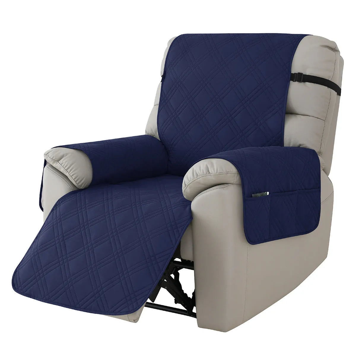Quilted waterproof cover for Chivas massage chair sofa in small single size, shown in burgundy colour