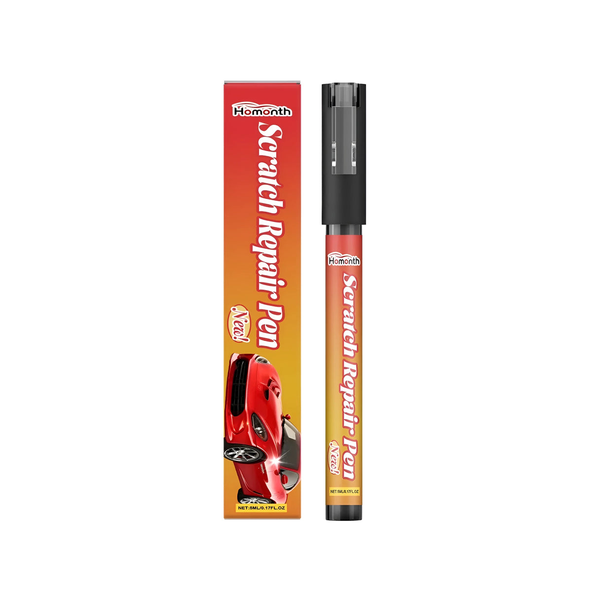 White 5ml scratch repair pen with acrylic emulsion and titanium dioxide for furniture and floor touch-ups
