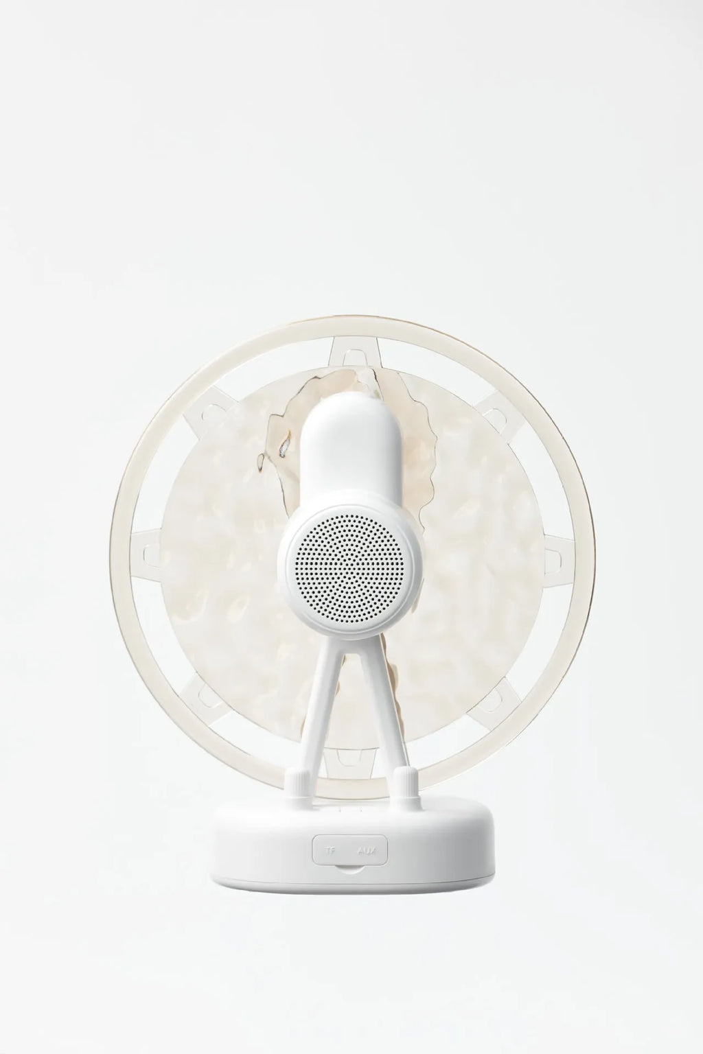 White Ferris wheel water ripple Bluetooth speaker with colourful atmospheric lighting effects