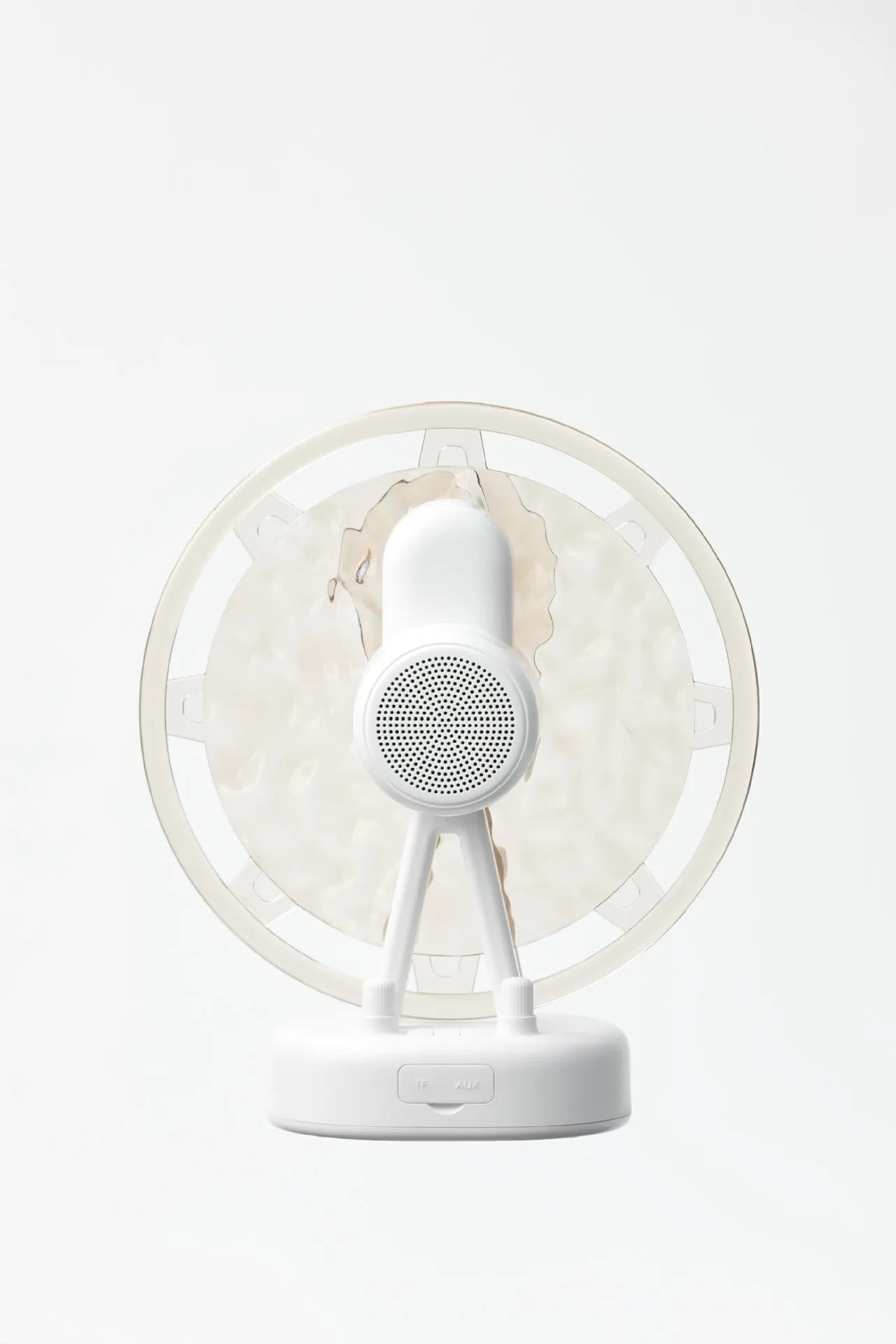 White Ferris wheel water ripple Bluetooth speaker with colourful atmospheric lighting effects