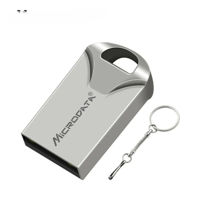 Metal Creativity Speed Car USB storage disc with chain, 10x10x4.6mm size, in black colour showing USB connector