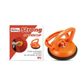 Strong suction cup puller tool with metal hook and rubber seal for removing stuck cups.