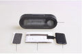 Black car clock thermometer measuring 7.5cm with digital LED display showing time and temperature