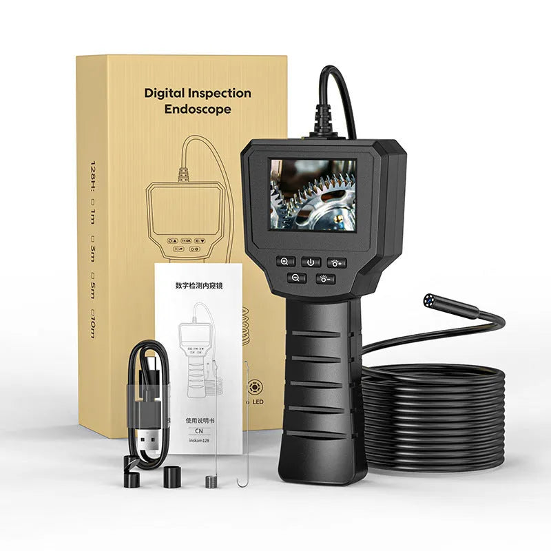 8mm diameter waterproof endoscope probe with HD camera for auto and pipeline inspection