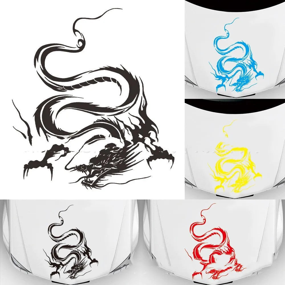 Dragon design car sticker for vehicle front end customisation in multiple colours