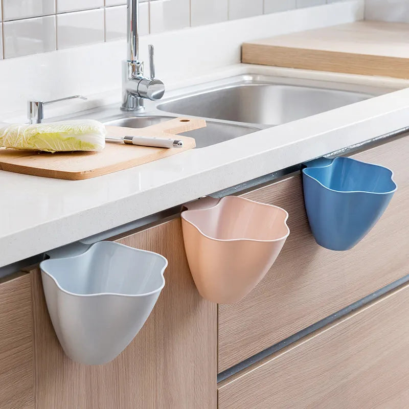 Nordic blue polypropylene kitchen cabinet trash can with 21x16x14cm dimensions