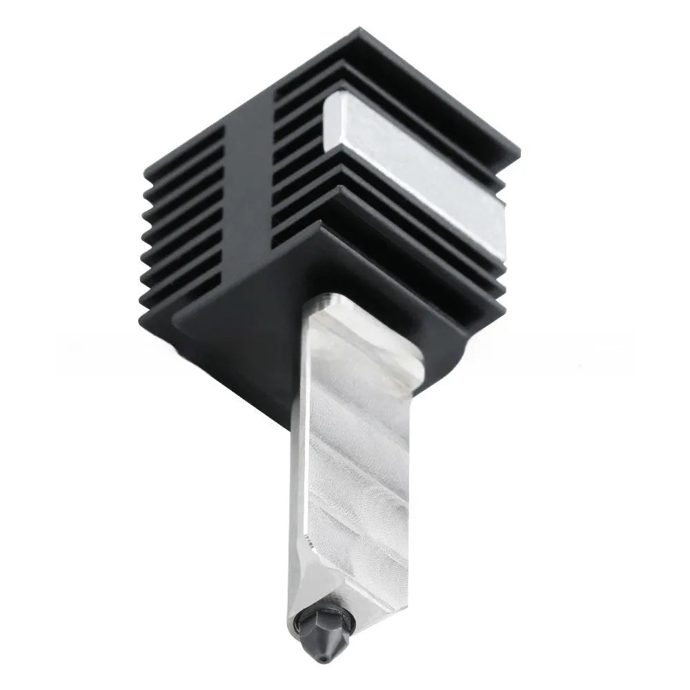 Hardened steel hot end nozzle assembly for Bambu Lab A1 Mini 3D printer with black silicone sleeve