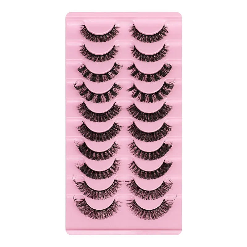 DD curve thick false eyelashes, handmade advanced fibre, ten pairs, DH06 H5 mixed and DH065