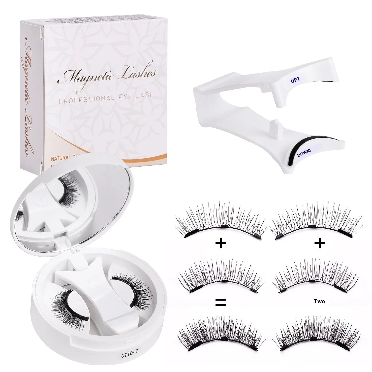Magnetic false eyelashes with integrated soap holder portable beauty accessory CT10 series