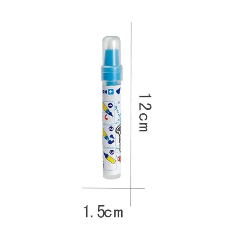 Blue plastic water brush pen 1.5x12cm for water album and water canvas, model No 1