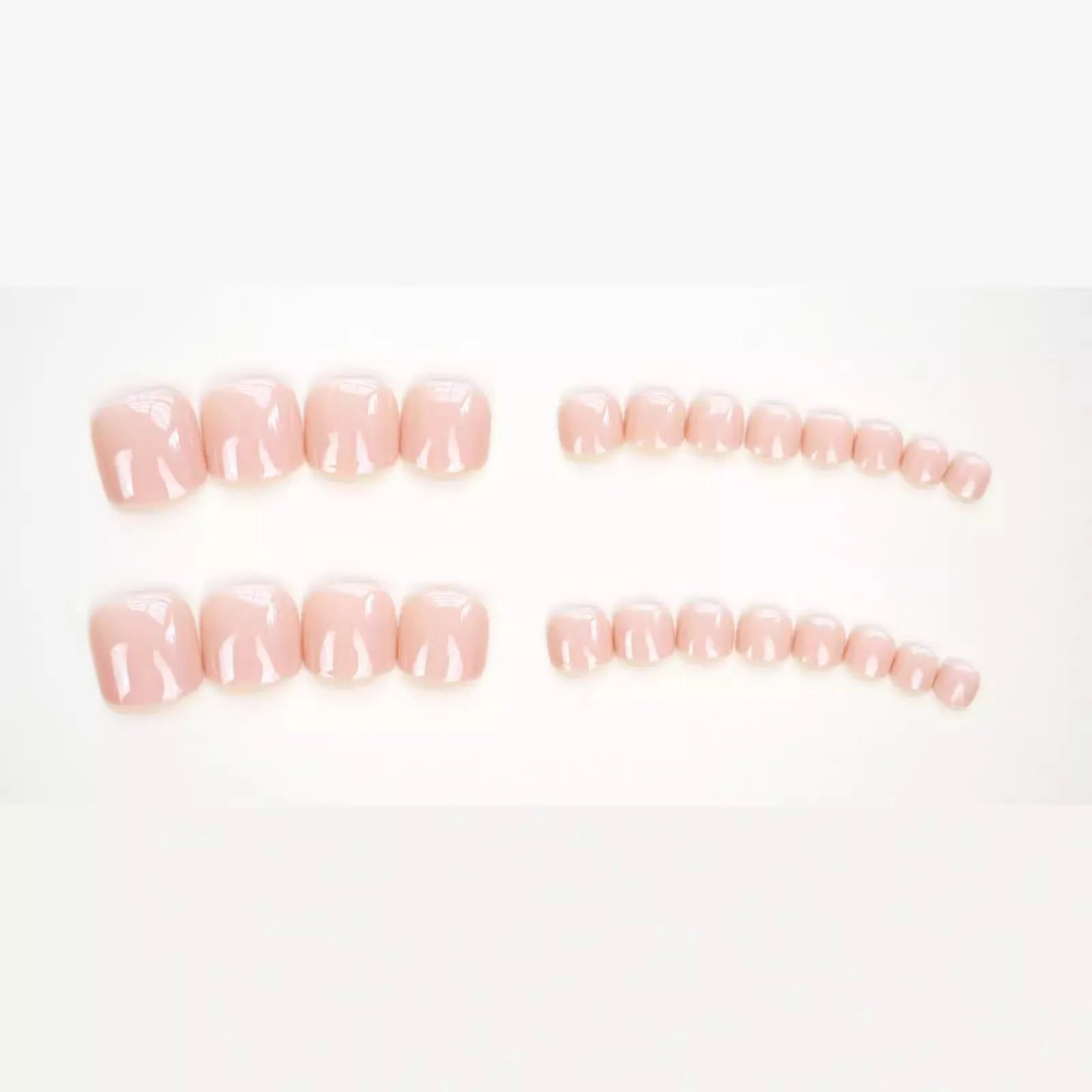 Fashion Personality toe nail stickers in skin colour with glue adhesive for easy application