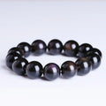Crystal Natural Icy Obsidian Pi Xiu Bracelet with geometric beads in collection-level double-eye ice stone