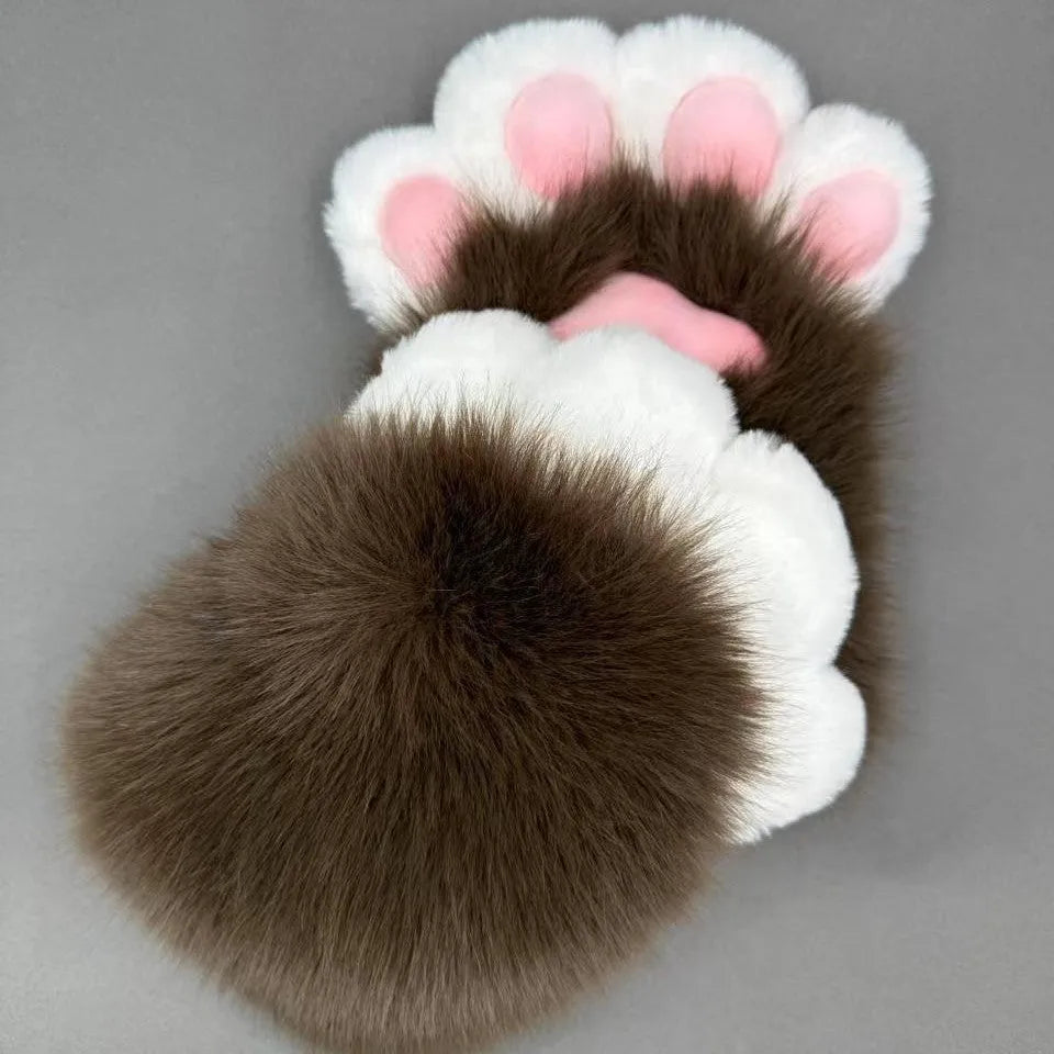 Nylon animal claw cosplay gloves in multiple colour options with free size fit and decorative extensions