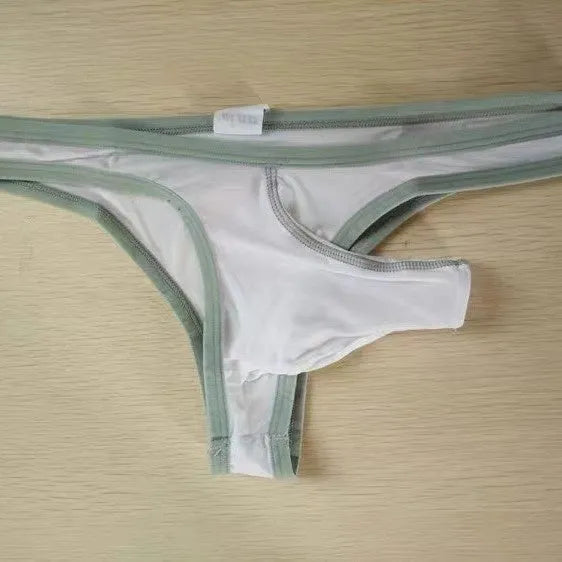 Men's Ice Silk briefs with elephant nose design in seven colours including army green and sky blue