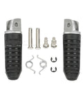 Black aluminium alloy motorcycle pedals set for Suzuki GSX1300R Hayabusa and V-Strom compatibility