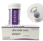 Chlorine dioxide test paper bottle containing 50 pieces for waste water concentration detection 0-1000 mg/L