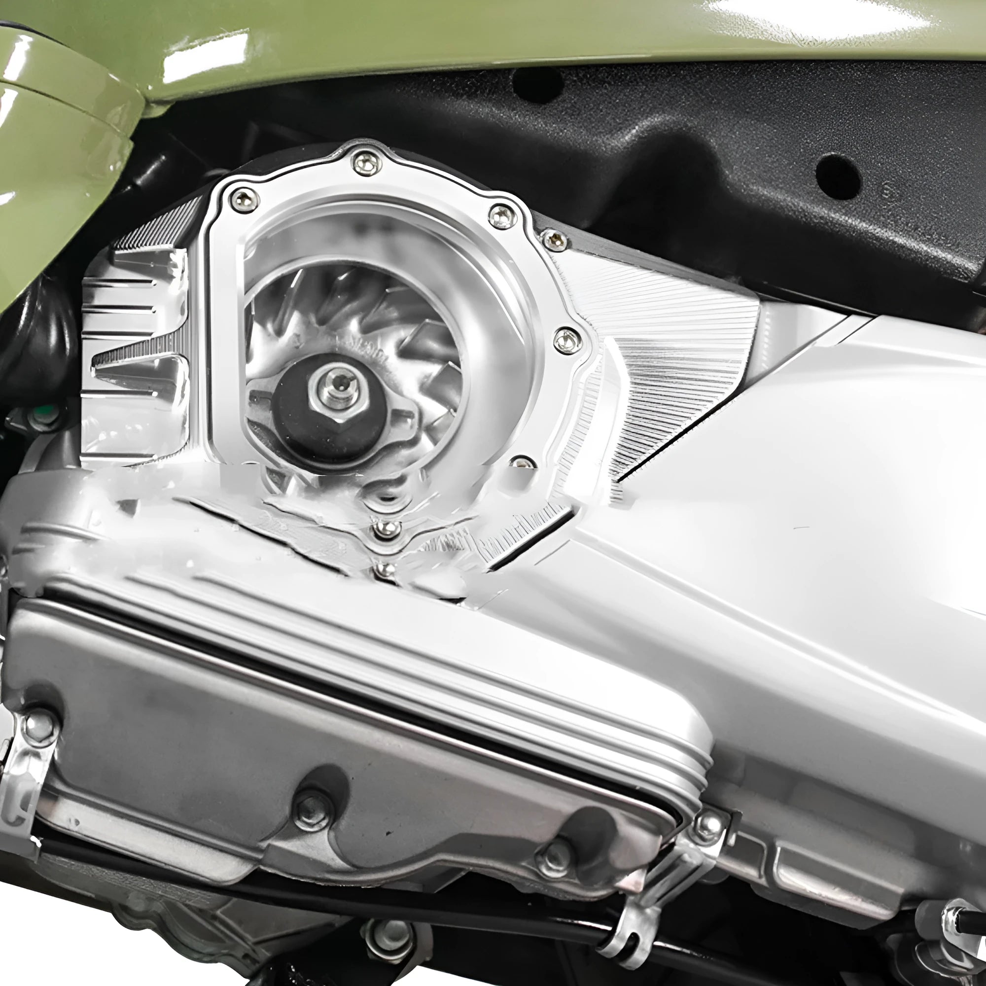 Vespa Primavera clutch intake transmission cover in five colour options for 2019+ models