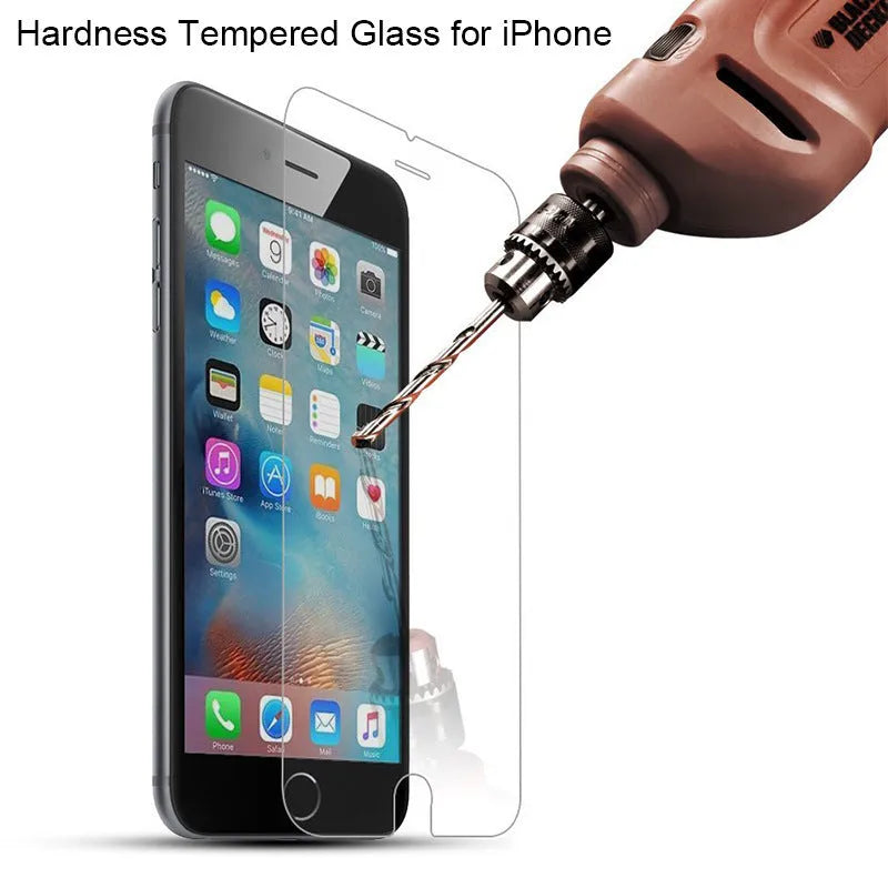Tempered glass screen protector for iPhone with anti-fingerprint coating and transparent design