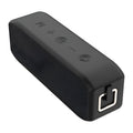 Black waterproof wireless bluetooth speaker with control buttons