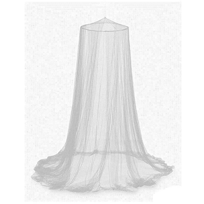 Double bed mosquito net in pink or white, polyester, single opening, installation-free.