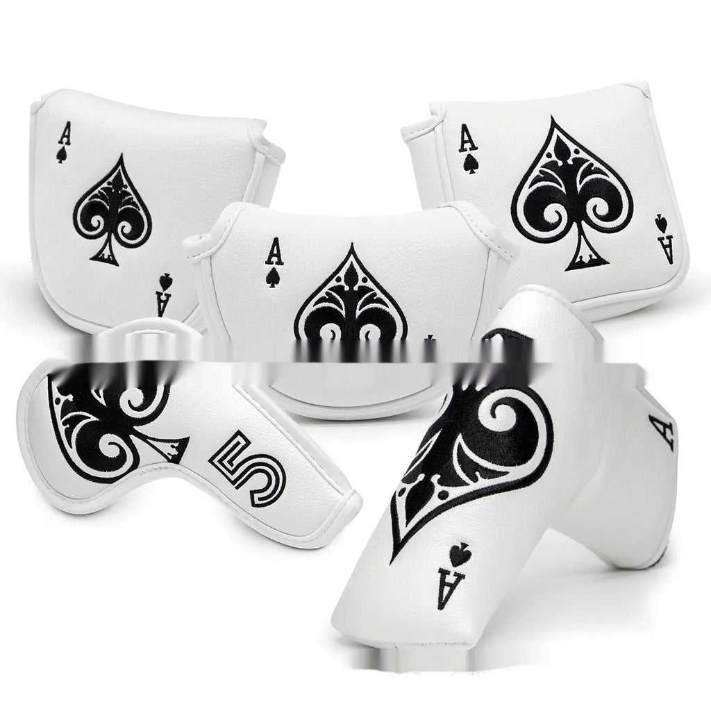 PU golf putter sleeve in one of three colour options showing single-piece construction