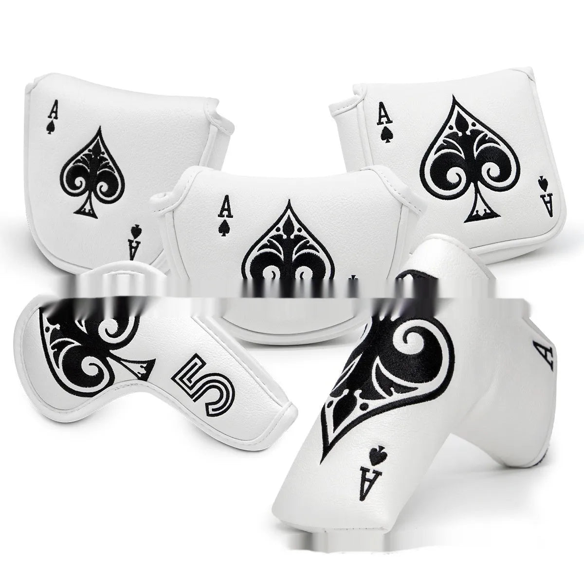 PU golf putter sleeve in one of three colour options showing single-piece construction