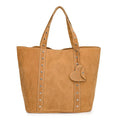 Women's PU leather tote bag with sandwich pocket design and double shoulder straps in four colour options