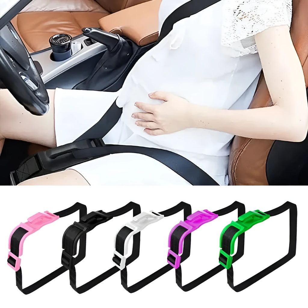Universal car safety belt buckle adapter for pregnant women in black, green, pink, or white colours