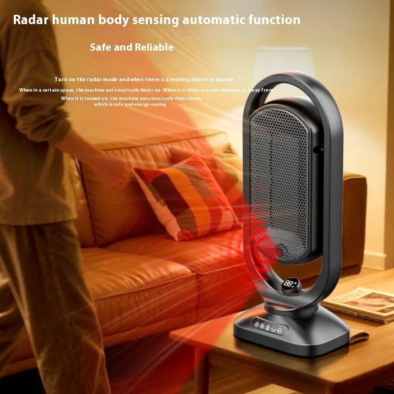 2000W PTC ceramic electric heater, 210 x 156 x 485mm, black or white, touch control and oscillating air supply