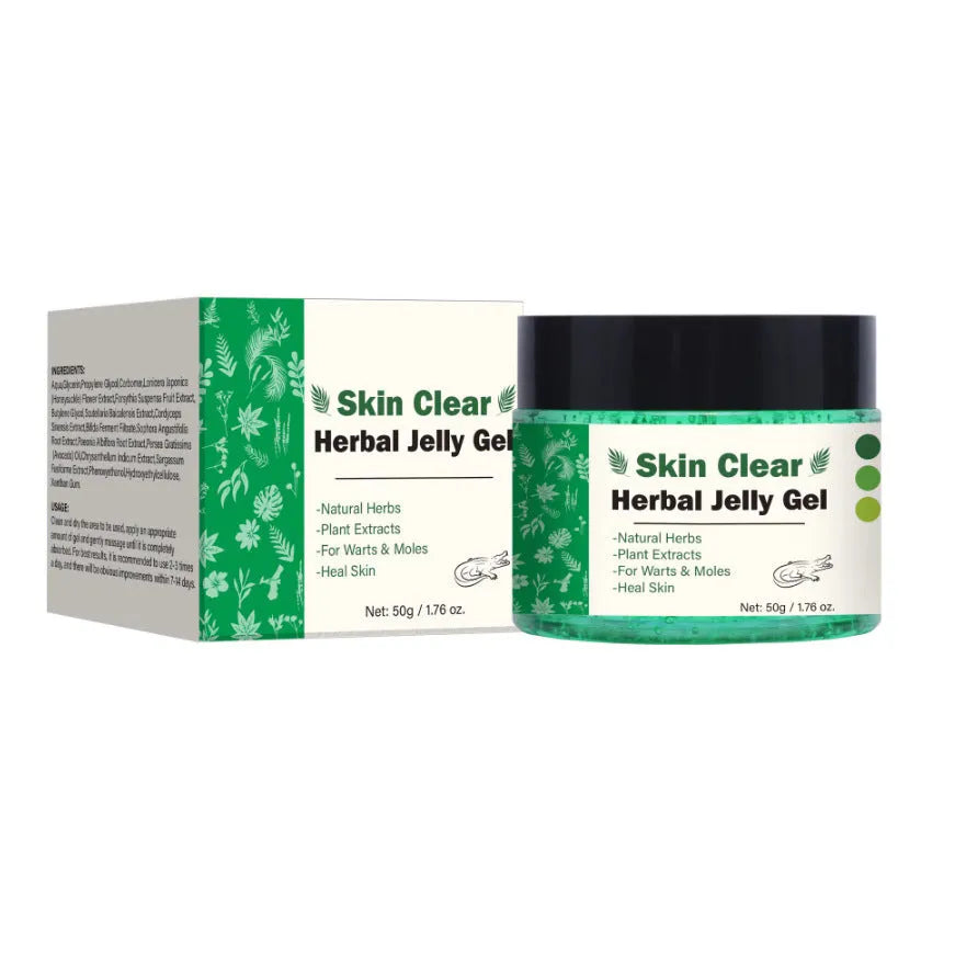 50g clear herbal gel in squeeze tube packaging for skincare application