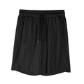 Men's quick-drying mesh shorts in black or white, loose fit for summer fitness