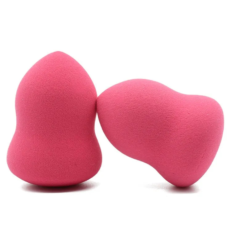 Pink hydrophilic non-latex makeup sponge measuring 4x4x5.6 cm with soft Q elastic texture for foundation application.