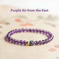 Nine purple lotus bracelet with retro Chinese student style and mixed material construction