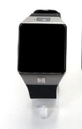 Smart watch with 1.44-inch touch screen, Bluetooth call, 380MAH battery, on wrist strap in black colour