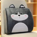 Office car cushion seat back with cartoon embroidery, removable memory foam core, and polyester fibre filling for lumbar support